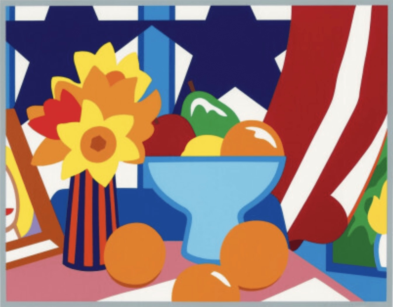 Tom Wesselmann, Still Life With Blowing Curtain (Red) , 1999