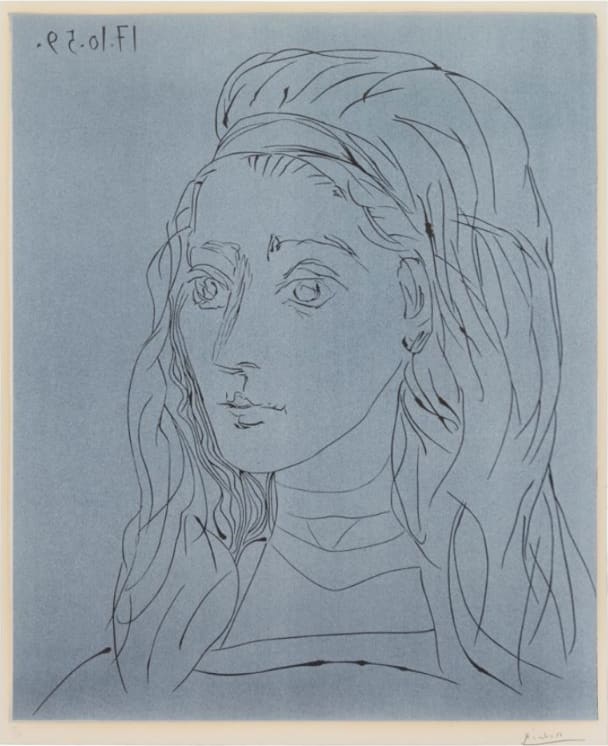 Pablo Picasso, Portrait De Jacqueline (Bloch 923), 1959