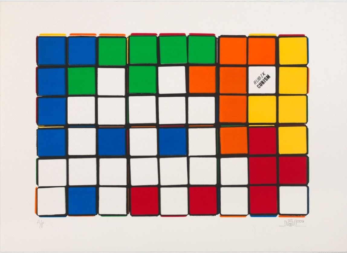Invader, 6 Cubes (Orange/Yellow), 2009
