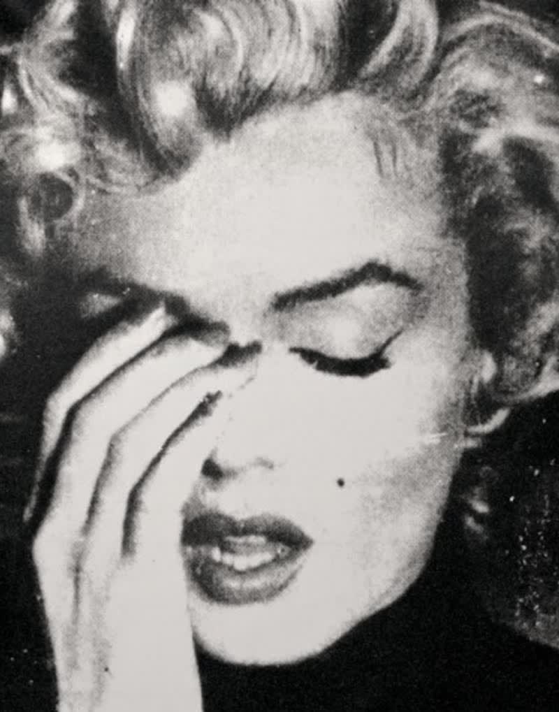 Russell Young, Marilyn Crying Black & White, 2018