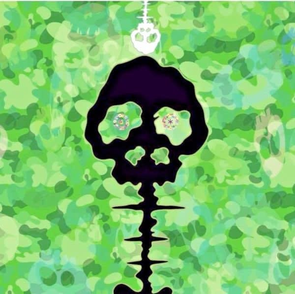 Takashi Murakami, Time Camouflage (Moss Green), 2017