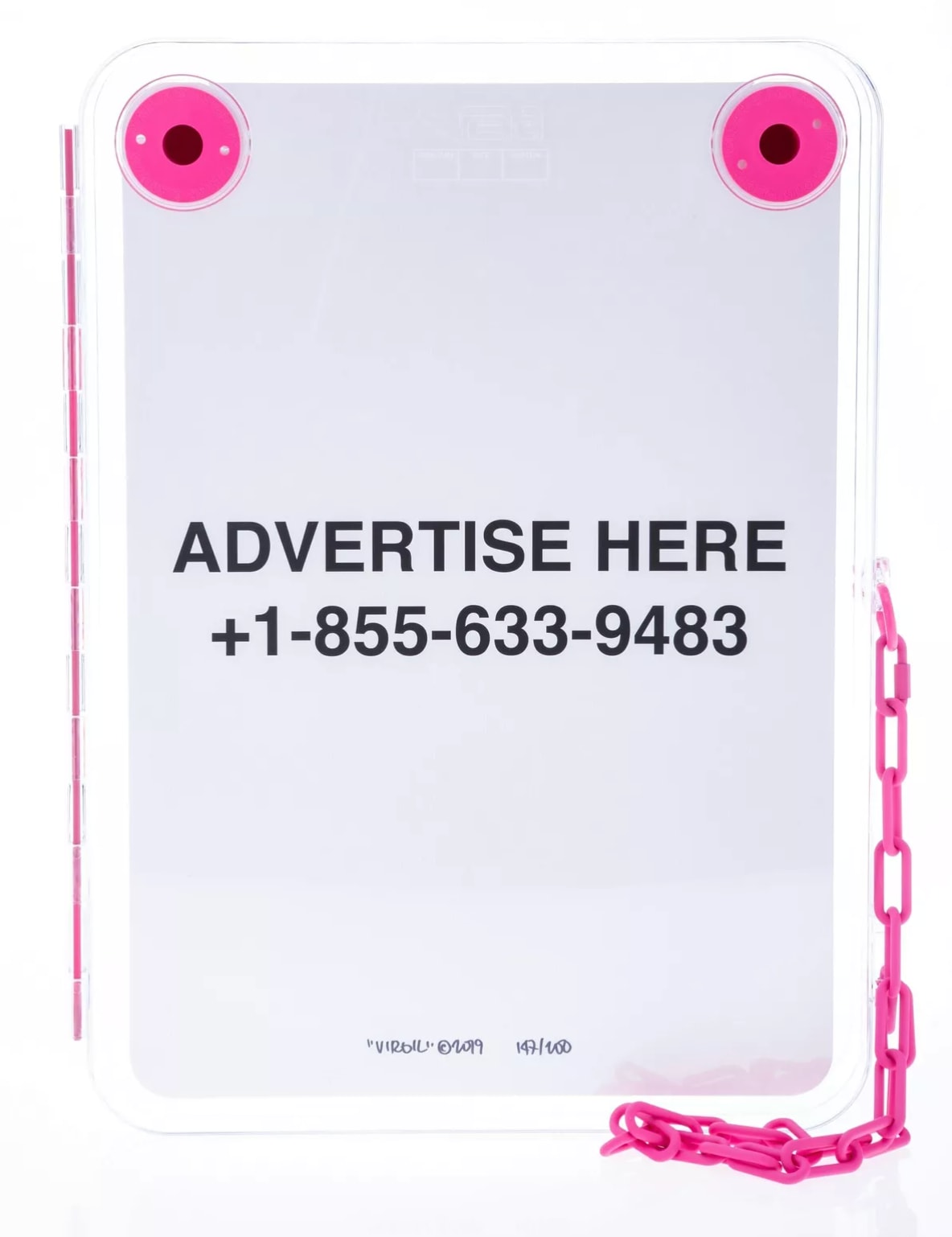 Virgil Abloh, Advertise Here with Clear Canvas, 2019