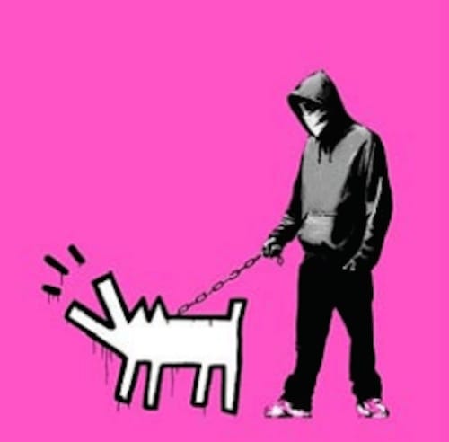 Banksy, Choose Your Weapon Bright Pink, 2010