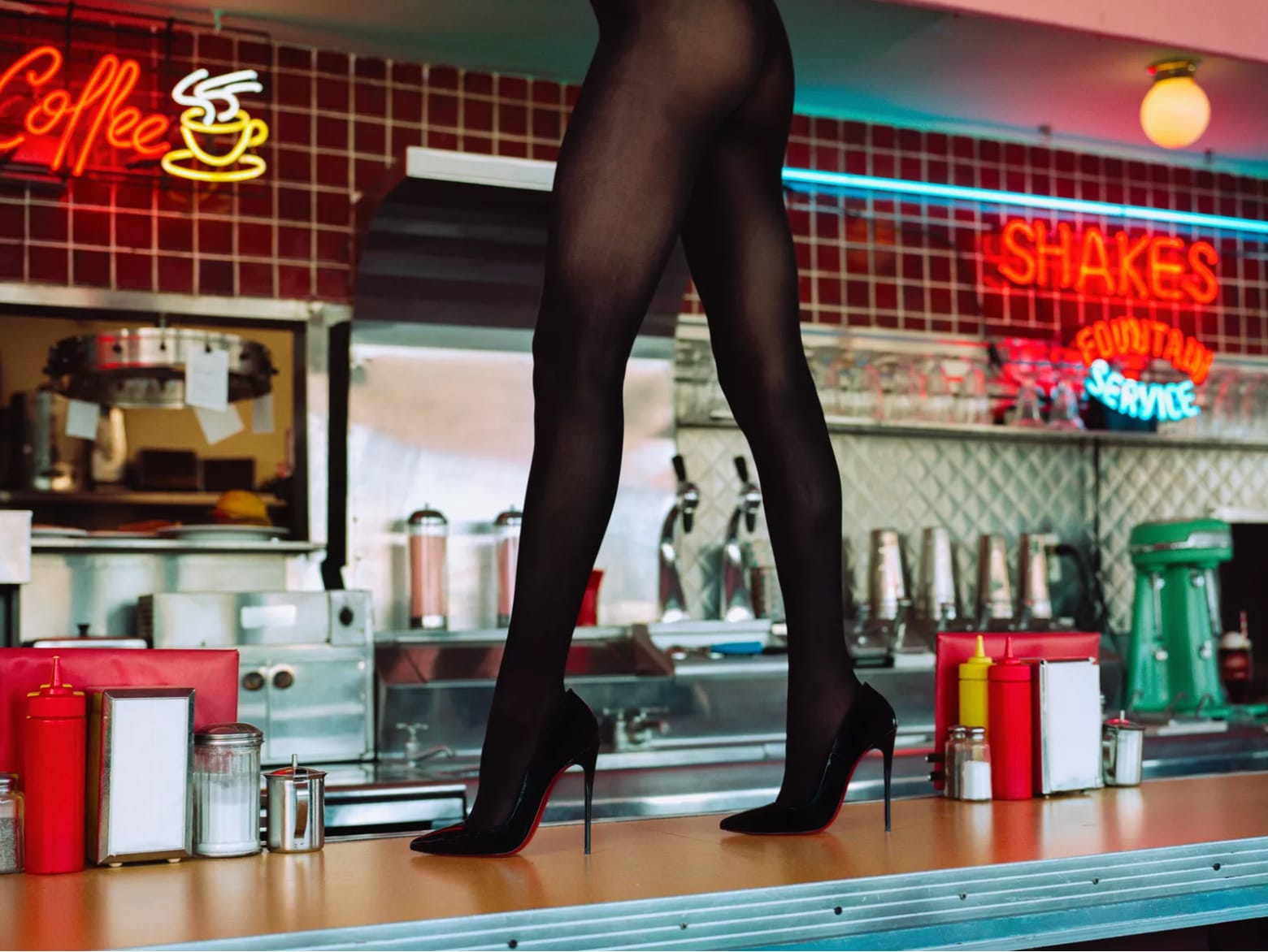 Tyler Shields, Diner High Heels, 2025