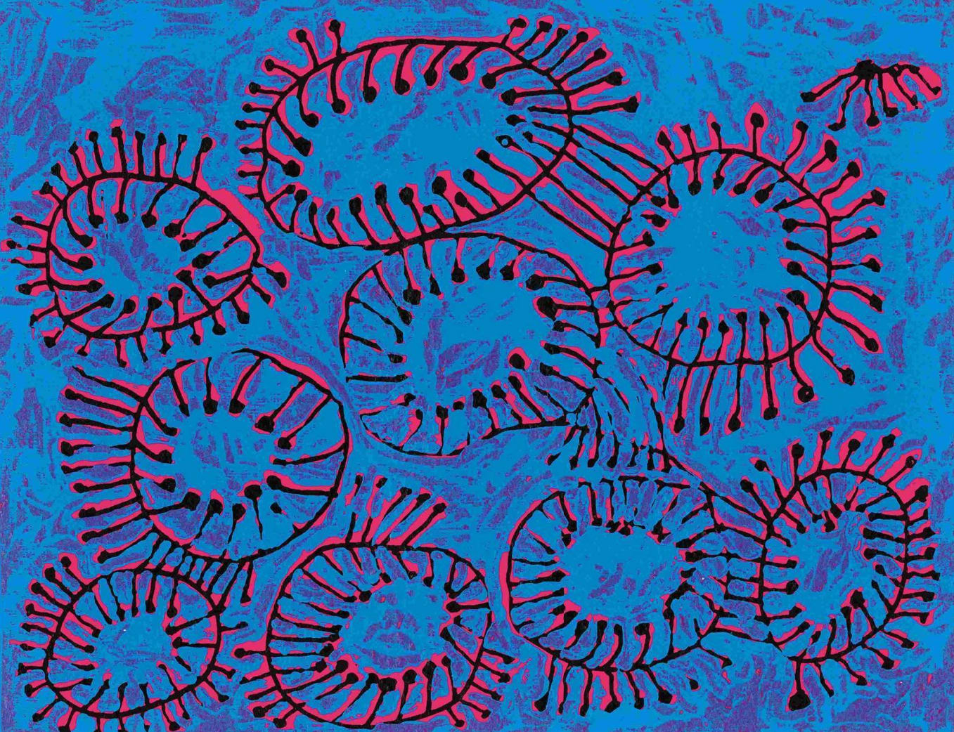 Yayoi Kusama, Petals are Soaring into the Air, 2012