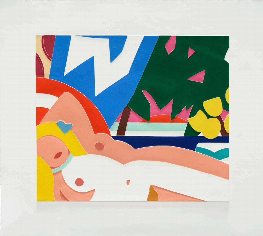 Tom Wesselmann, Sunset Nude with Yellow Tulips, 2004