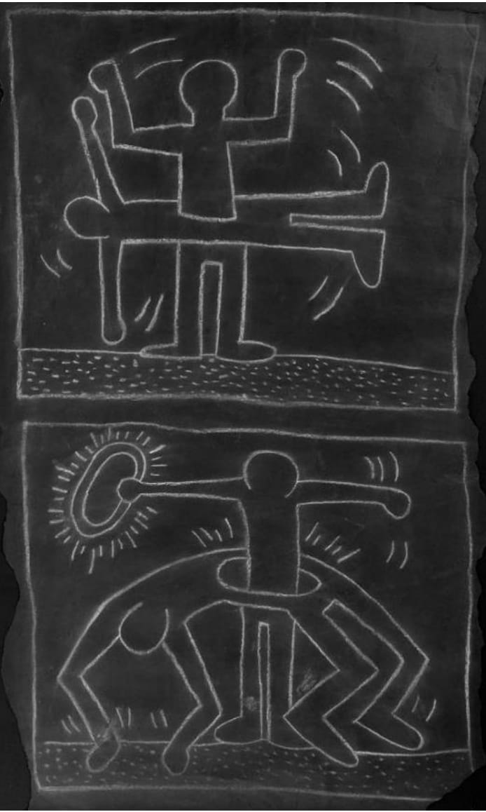 Keith Haring, Untitled Subway (Two Figures and Halo), 1982