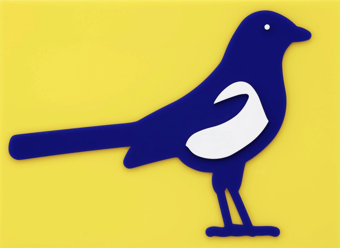 Julian Opie, Small Birds Magpie, 2020