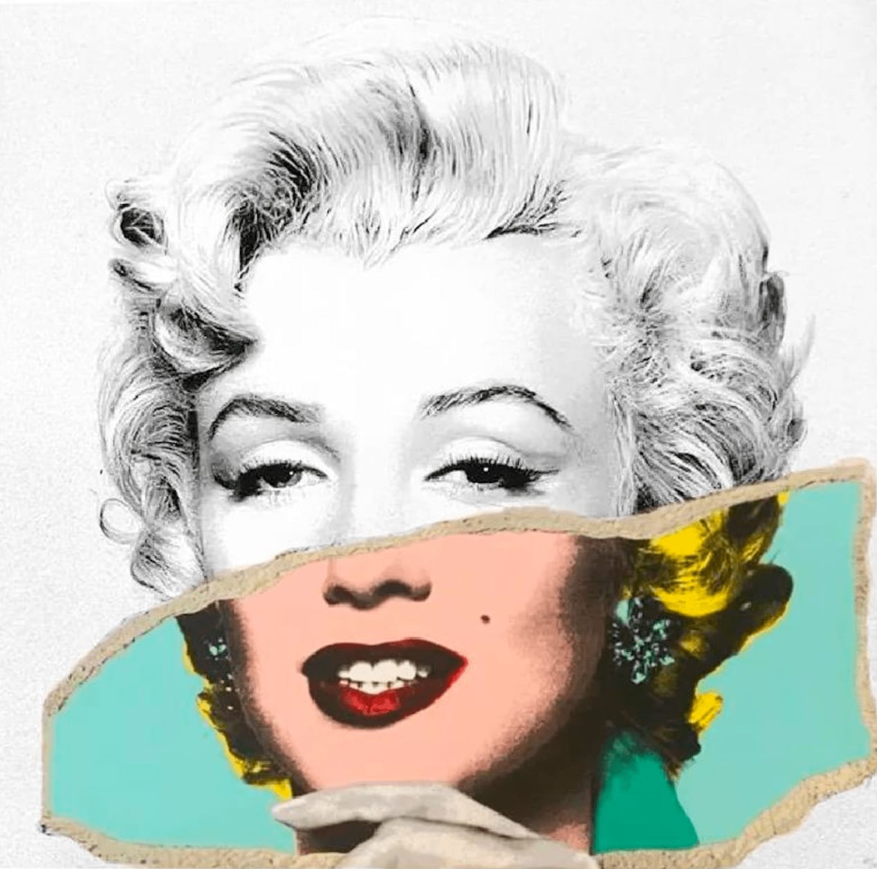 Mr Brainwash, Monroe POPfolio - Torn Photo, 2022