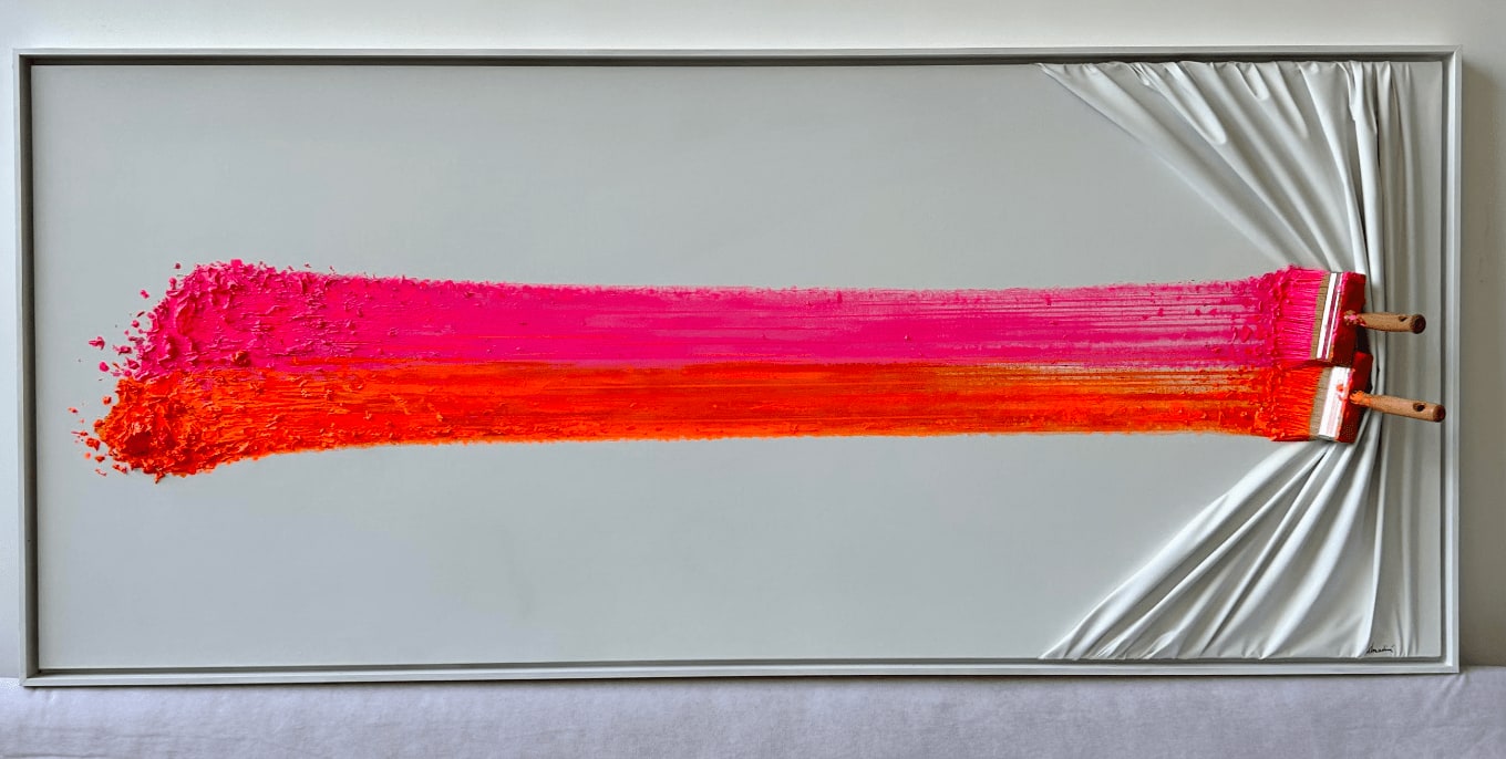 Jean-Paul Donadini, Brosses arrêtées pink et orange , 2025