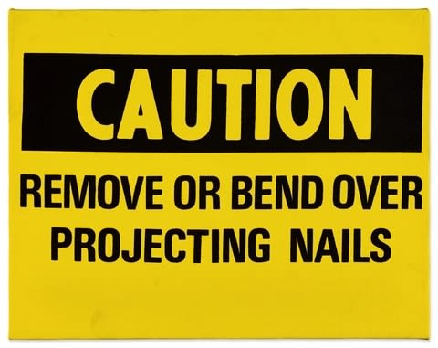 Andy Warhol, Caution Remove Or Bend Over Projecting Nails F.S. IIIA 47 , 1983