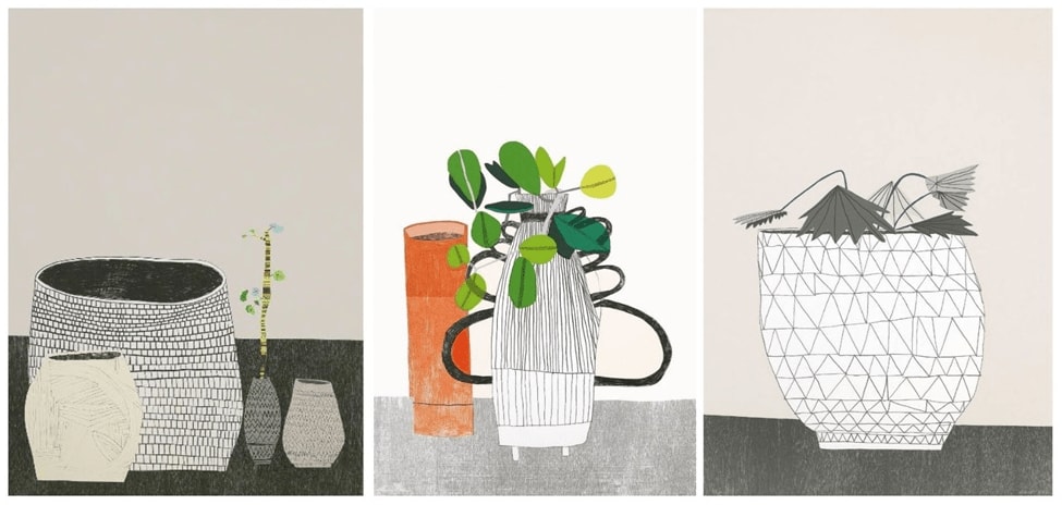 Jonas Wood, Untitled (Set of 3), 2009