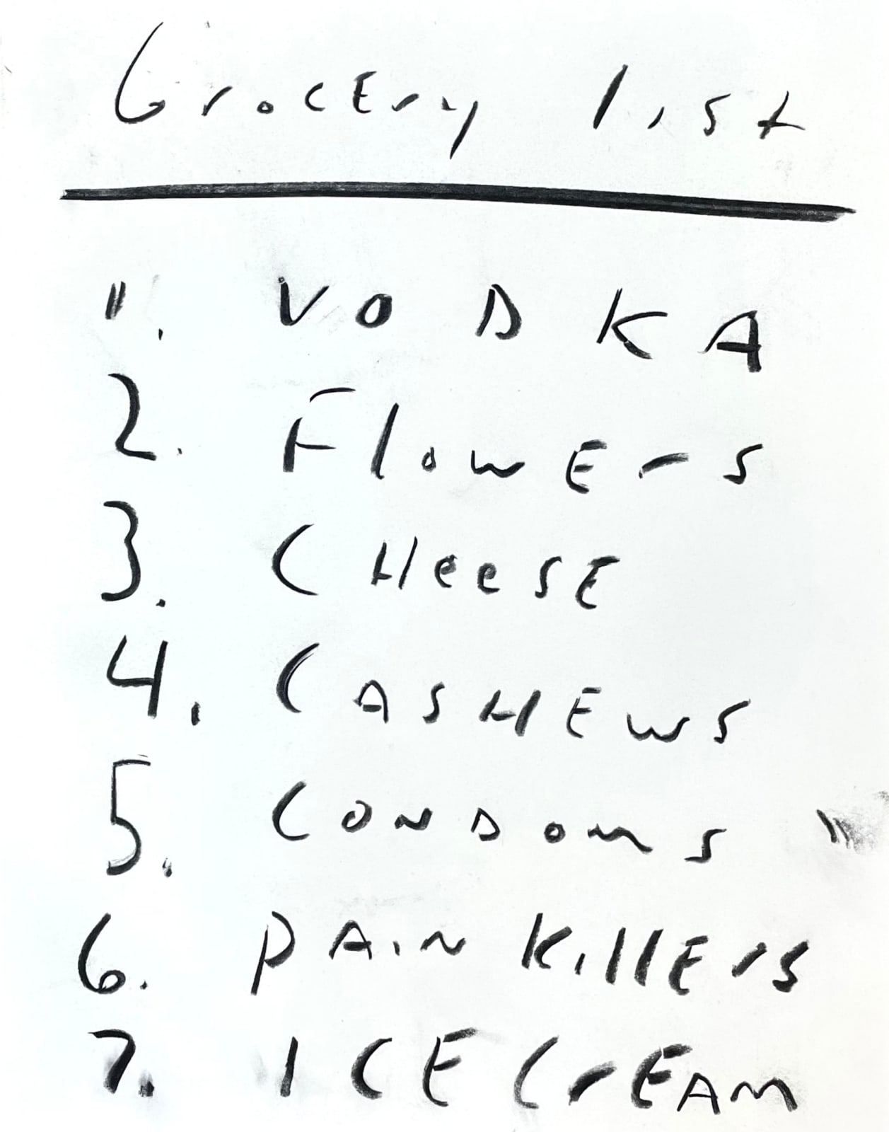 Eric Stefanski, Grocery List, 2023