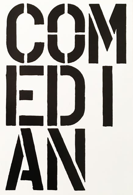 Christopher Wool, Comedian (Black Book), 1989