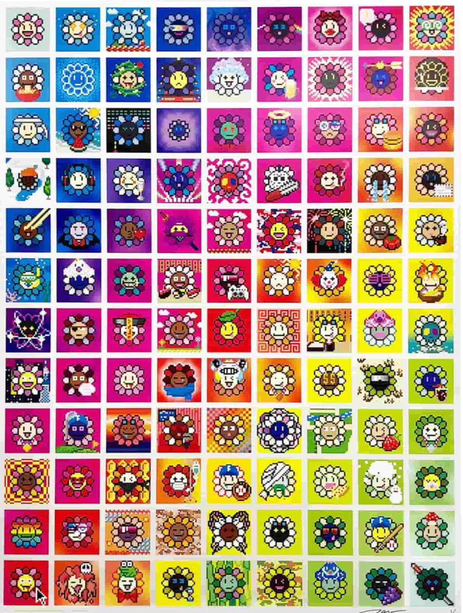 Takashi Murakami, Flowers, 2022