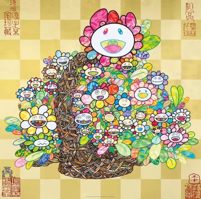 Takashi Murakami, Bouquet in a Basket, 2020