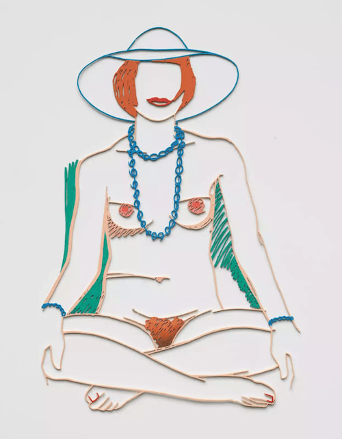 Tom Wesselmann, Monica Cross Legged With Beads, 1985-2004