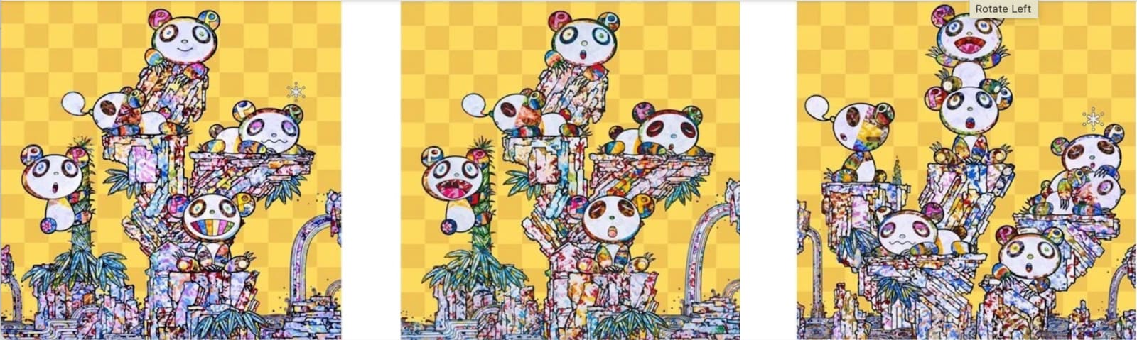 Takashi Murakami, Panda Cubs 1, Panda Cubs 2 & Panda Cubs 3, 2019