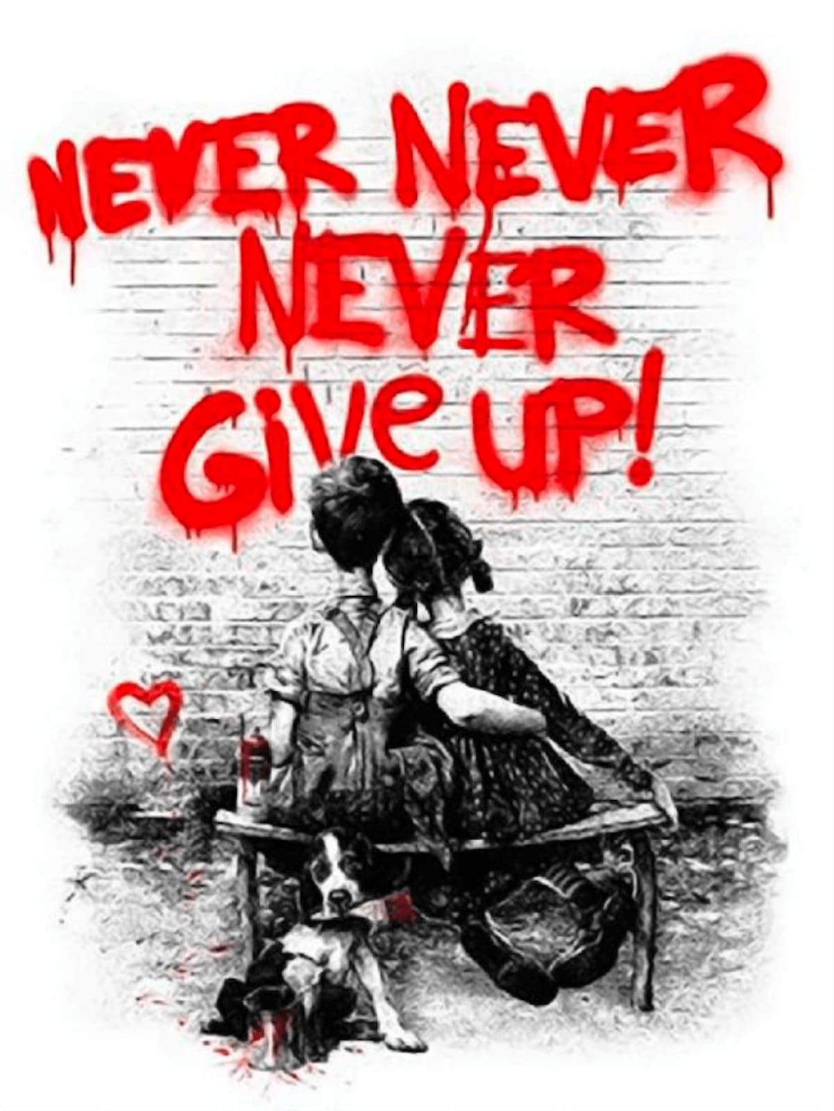 Mr Brainwash, Don't Give Up! (Red), 2020