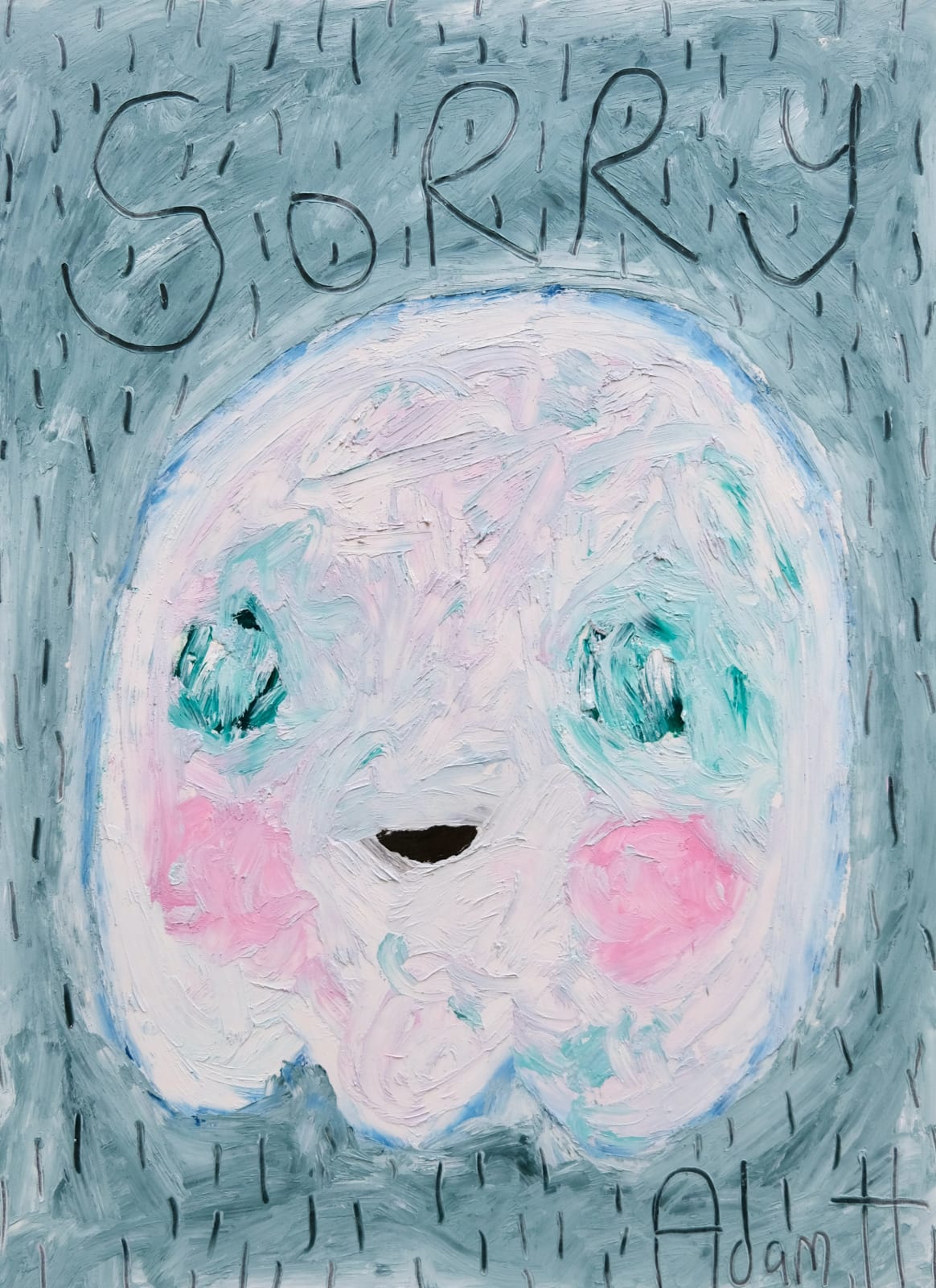 Adam Handler, Sorry Ghost With Vertical Rain, 2021