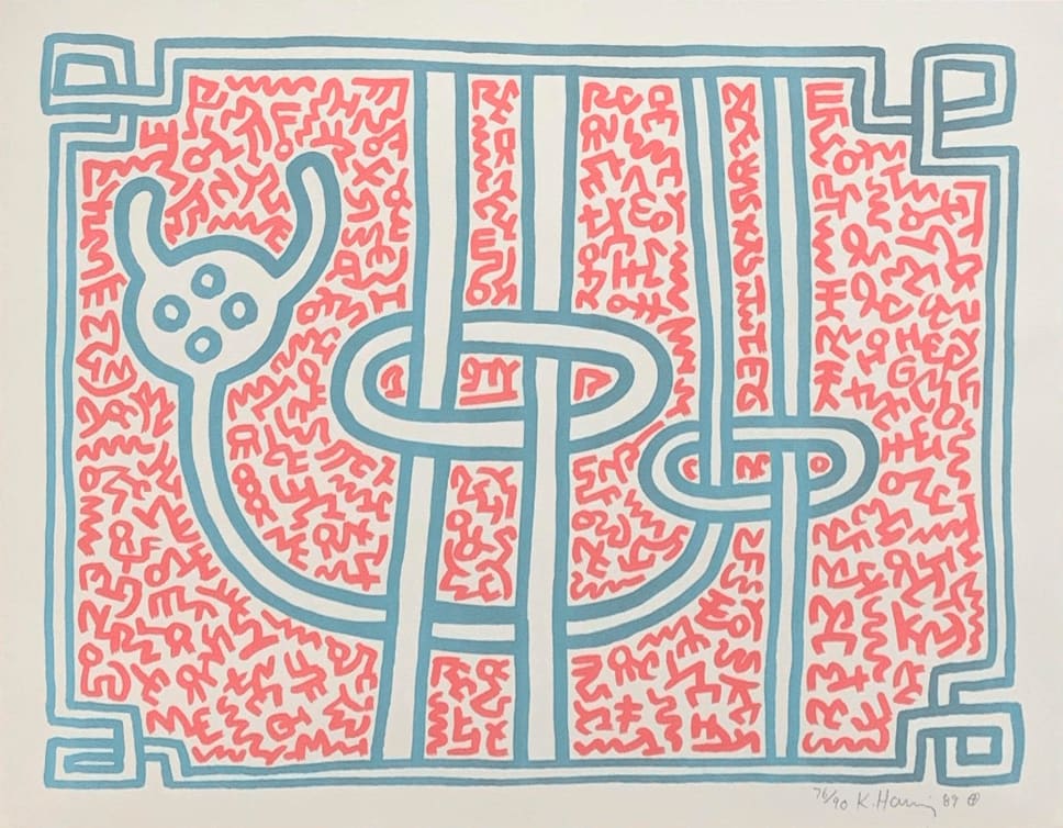 Keith Haring, Chocolate Buddha (pink), 1989