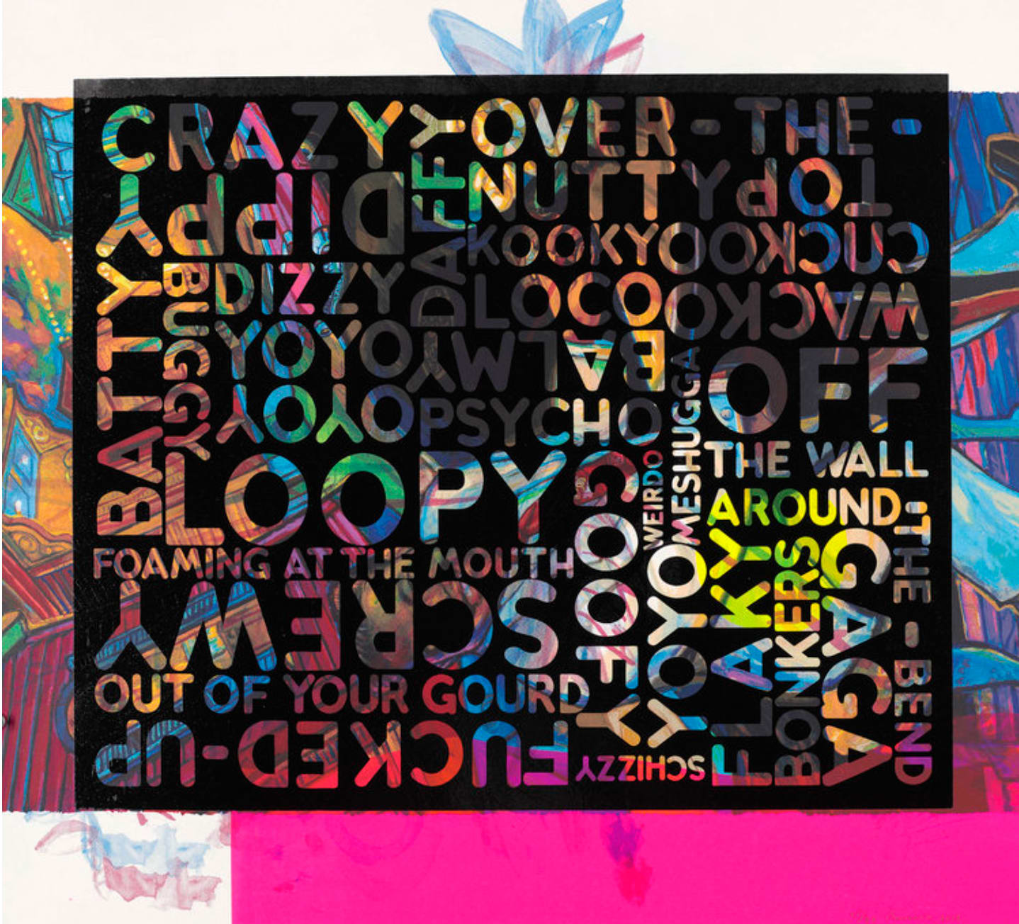 Mel Bochner, Crazy (with Background Noise), 2018
