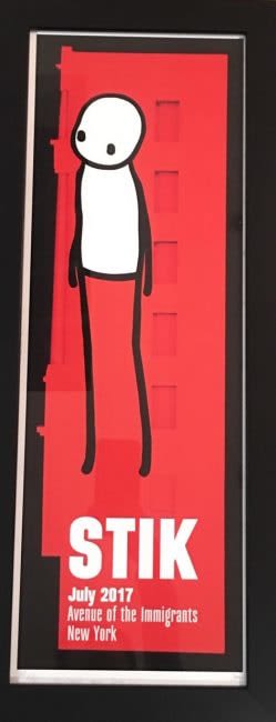 STIK, Avenue of the Immigrants Exhibition Poster, 2017