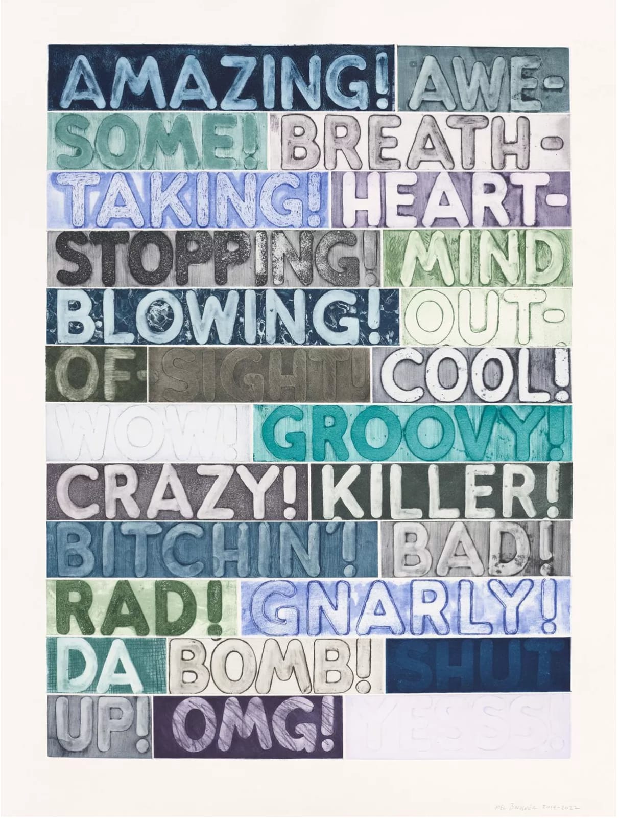 Mel Bochner, Amazing, 2019-2022