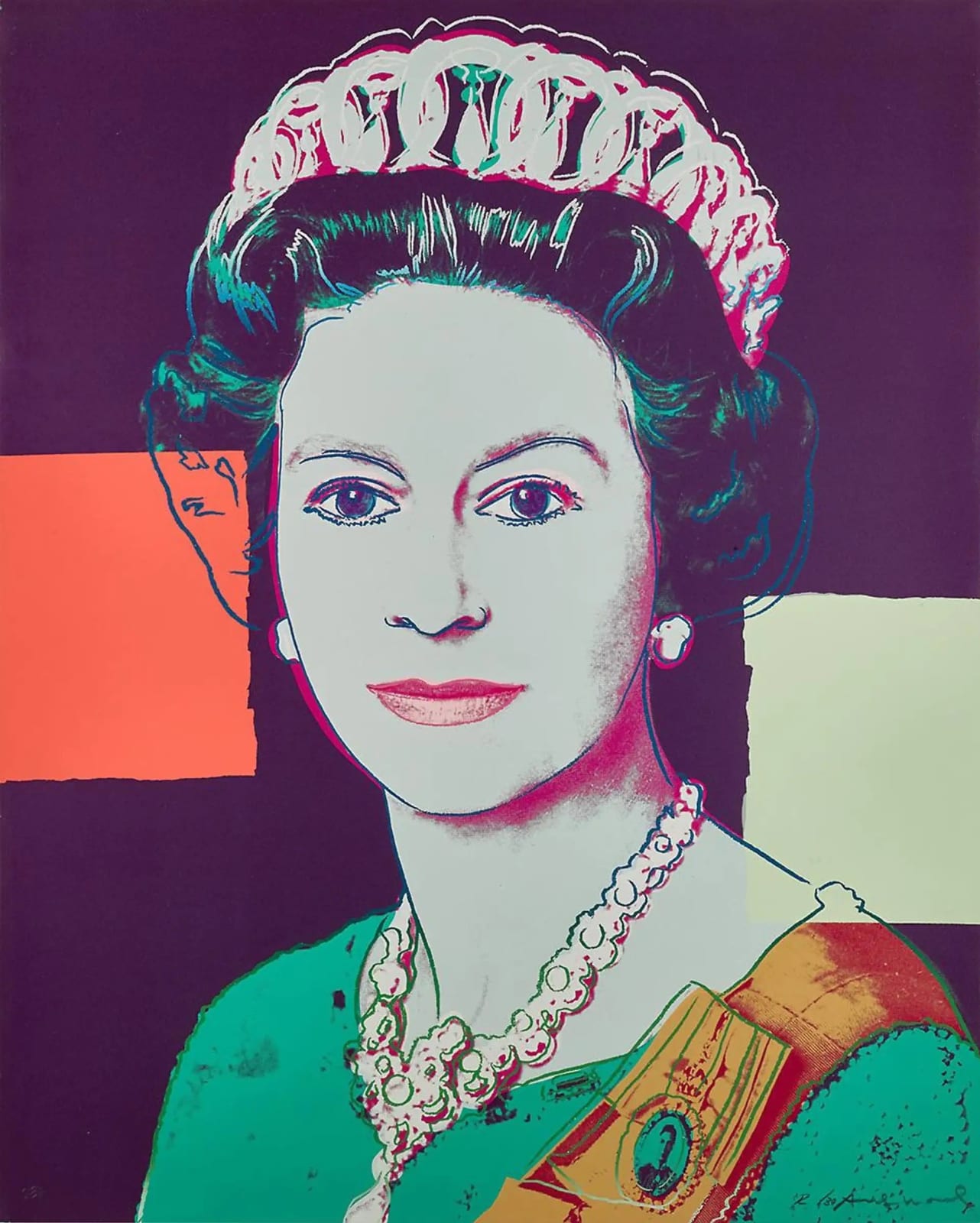 Andy Warhol, Queen Elizabeth II F.S. II 335a, from Reigning Queens (Royal Edition), 1985