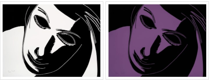 Alex Katz, Black & White Dancer and Purple Dancer set, 2021