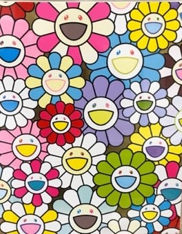 Takashi Murakami, A Little Flower Painting : Yellow, White and Purple Flowers, 2017