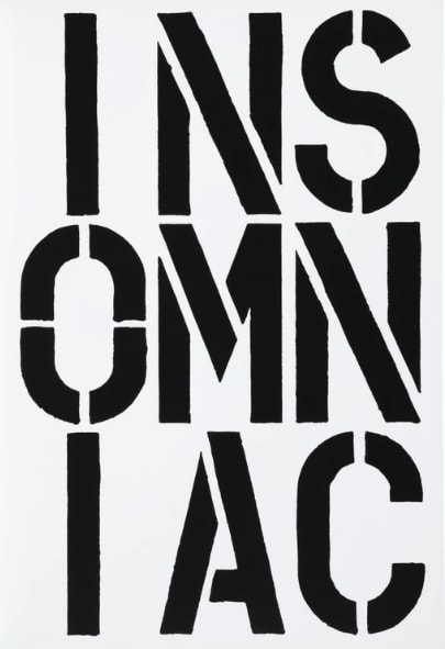 Christopher Wool, Insomniac (Black Book), 1989