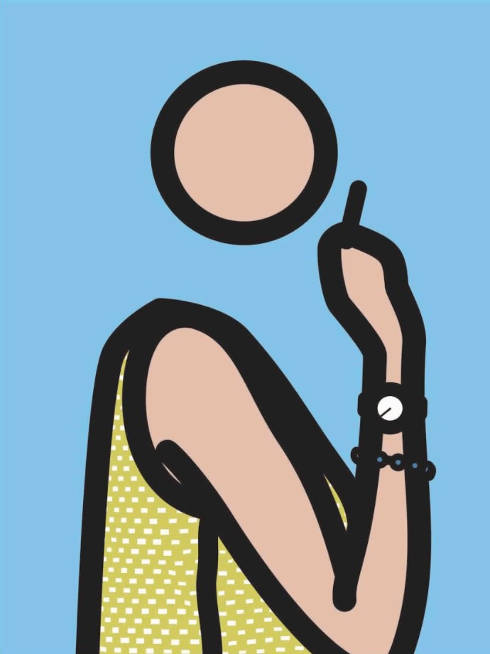 Julian Opie, Ruth With Cigarette 2, 2005-2006