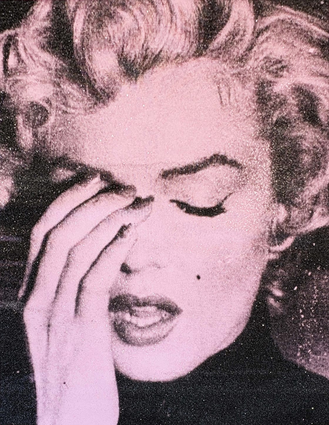 Russell Young, Marilyn Crying Small Diamond (Orion Pink), 2024