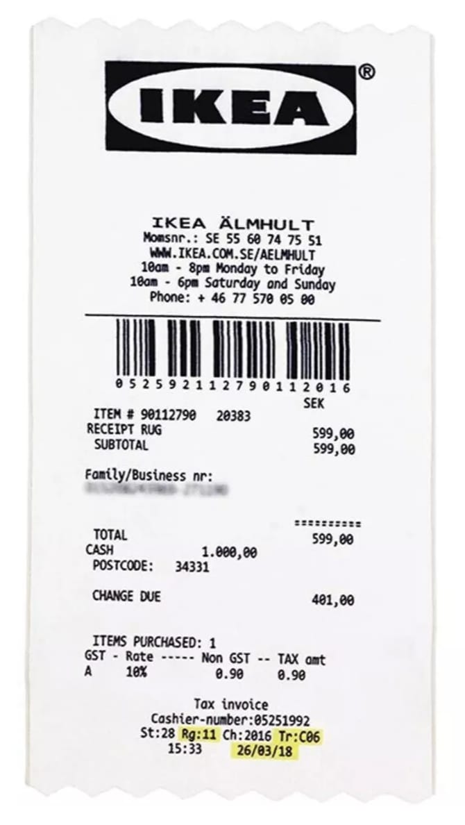 Virgil Abloh, Receipt Rug, 2019