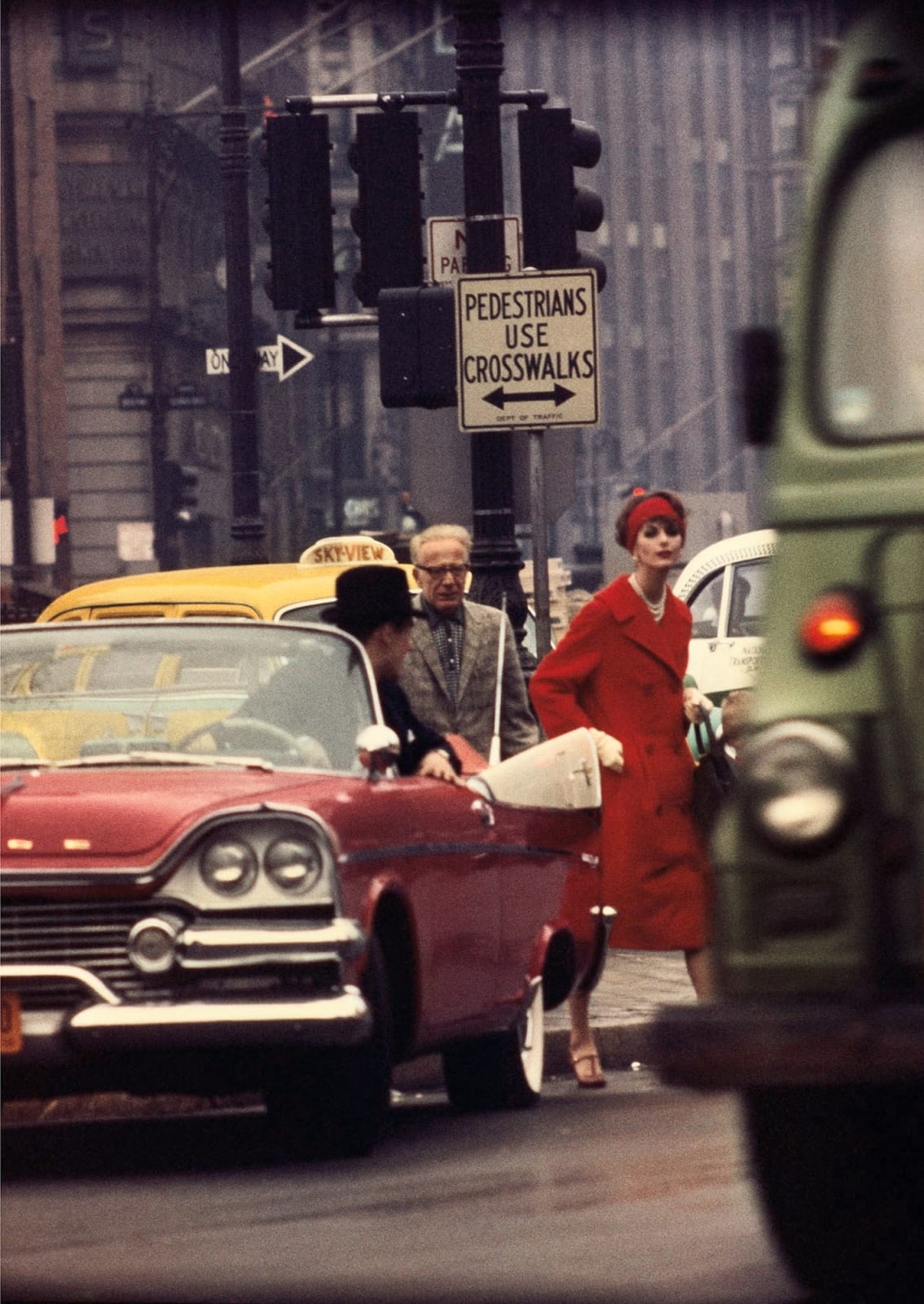William Klein, Anne St. Marie + cruiser, New York, 1958