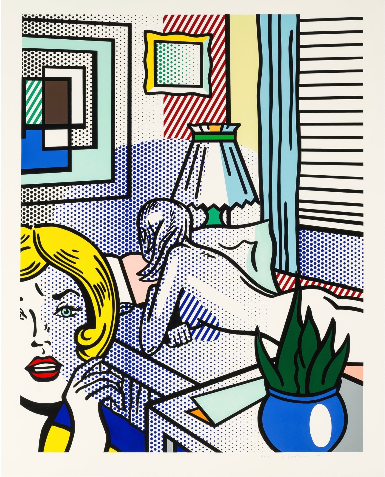 Roy Lichtenstein, Roommates, from Nude Series.Corlett. 282, 1994