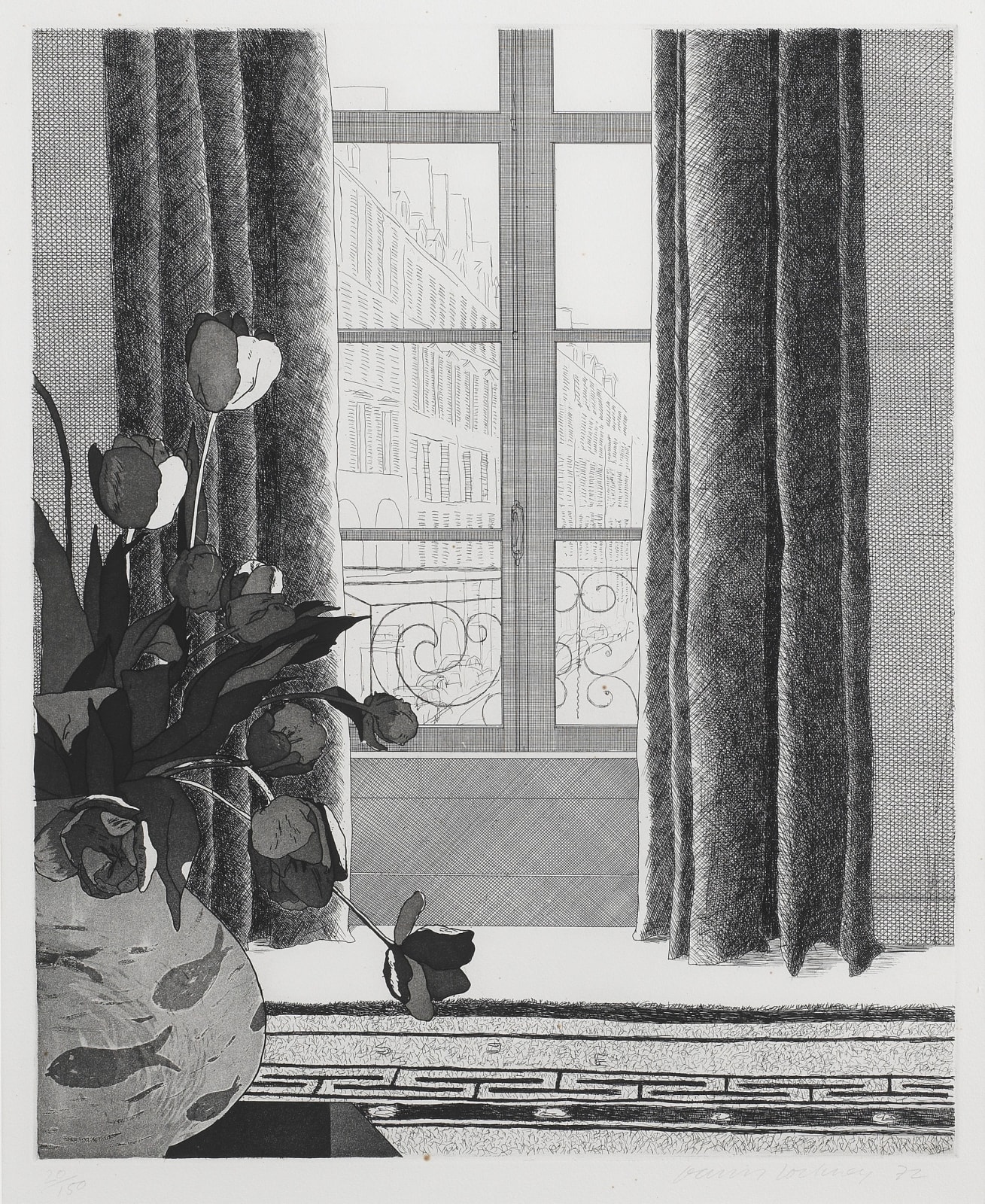 David Hockney, Rue de Seine, 1972