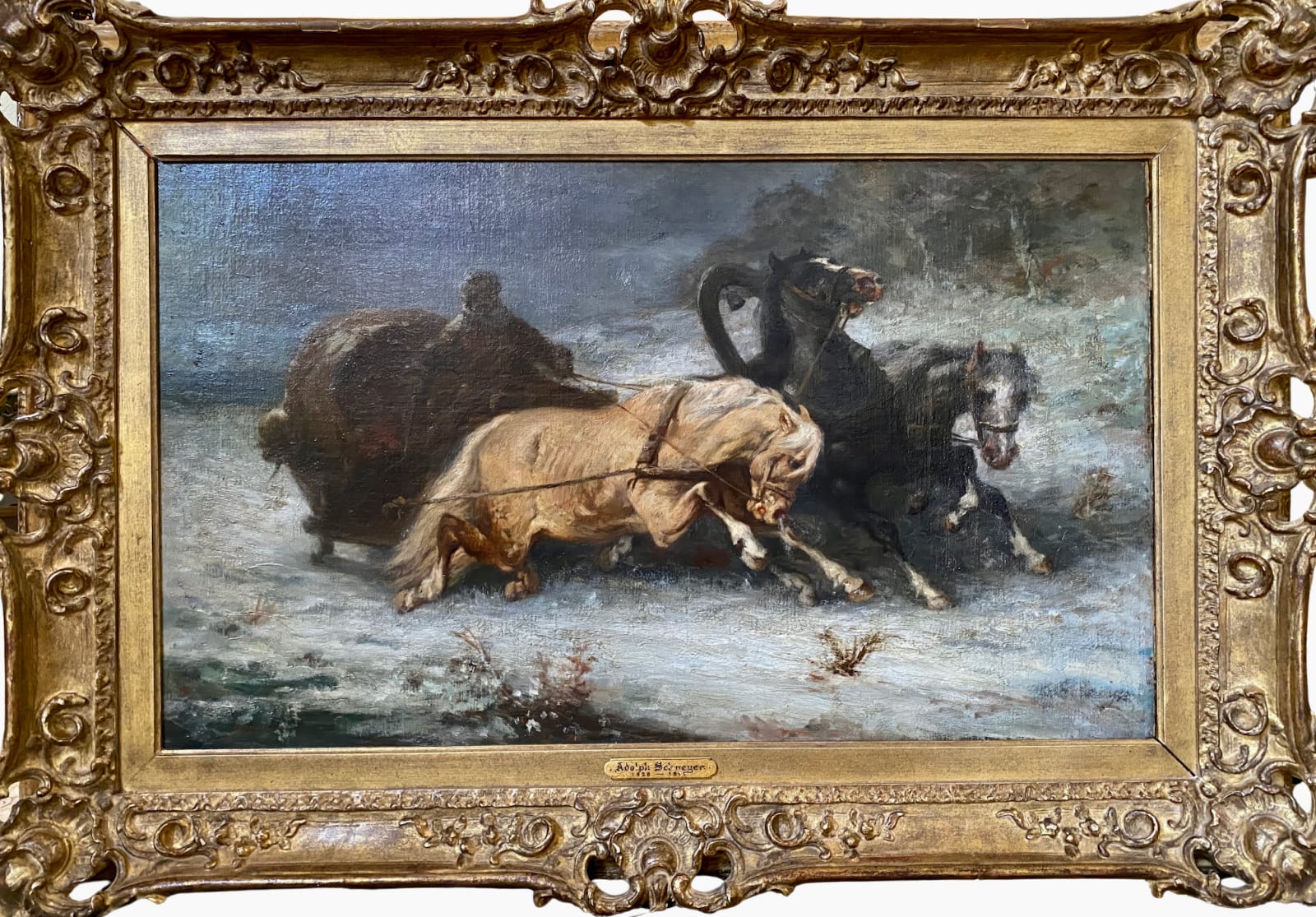 Adolf Schreyer, The Broken Wheel, 1870