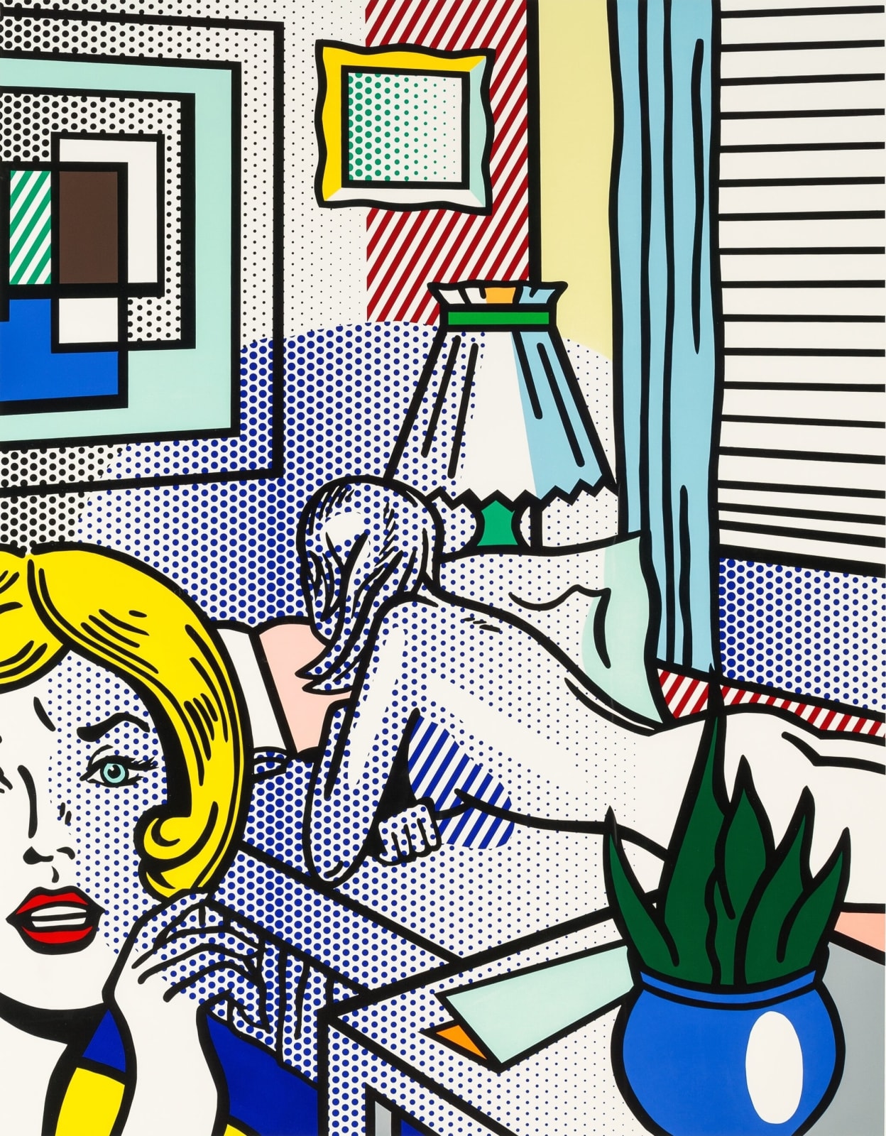 Roy Lichtenstein, Roommates, from Nude Series.Corlett. 282, 1994