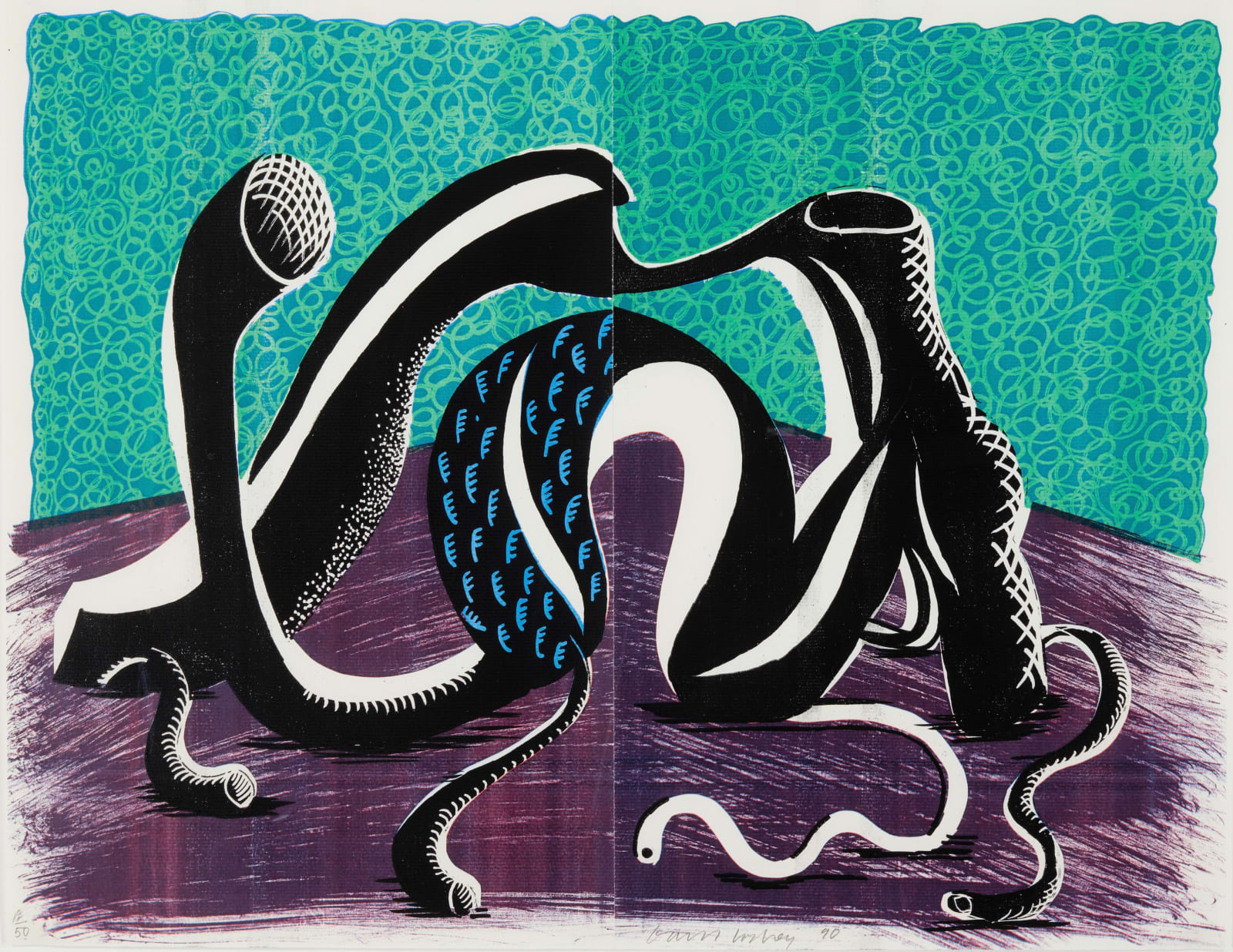 David Hockney, Extending, 1990