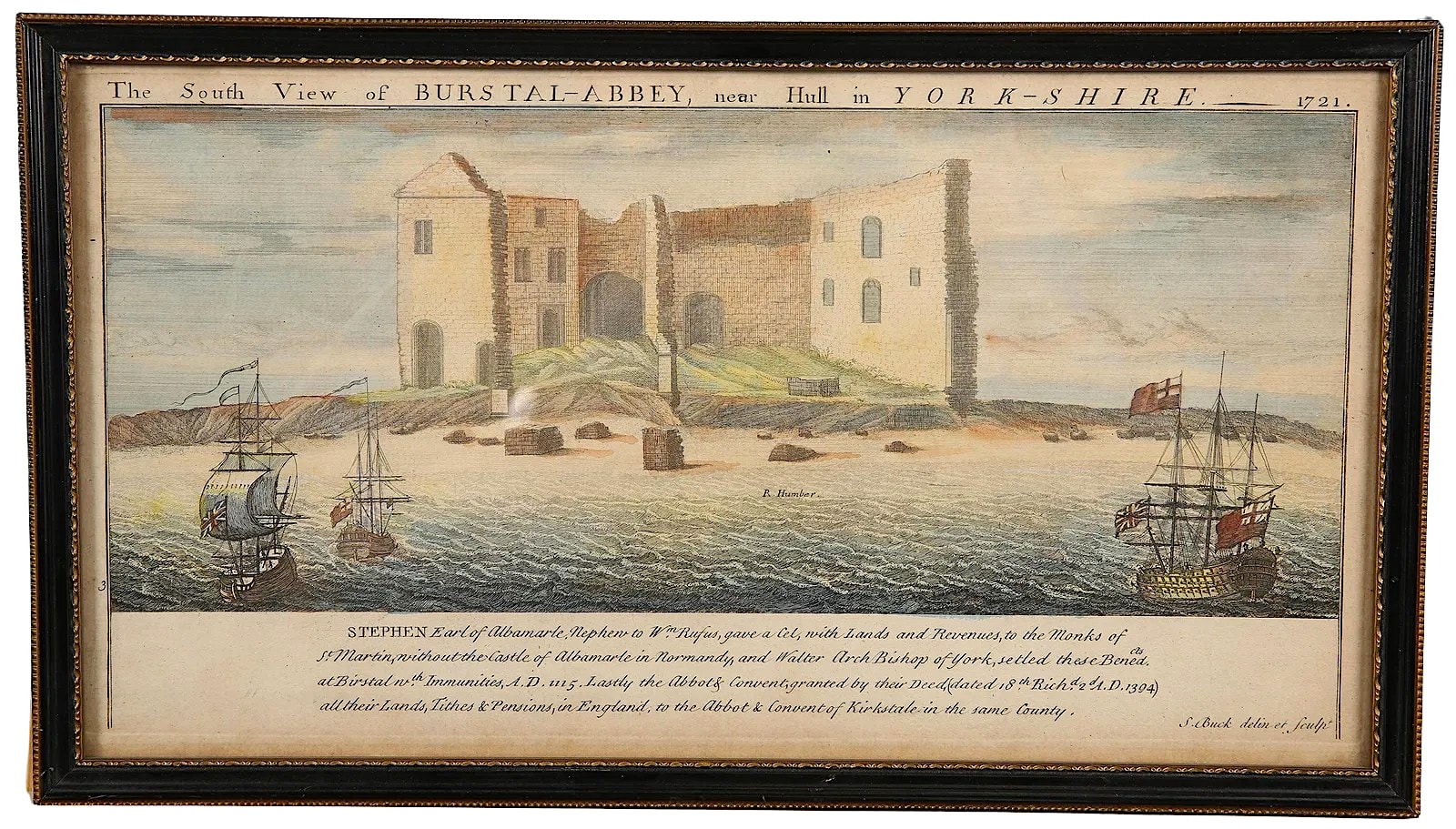 Samuel Buck, THE SOUTH VIEW OF BURSTAL, 1721