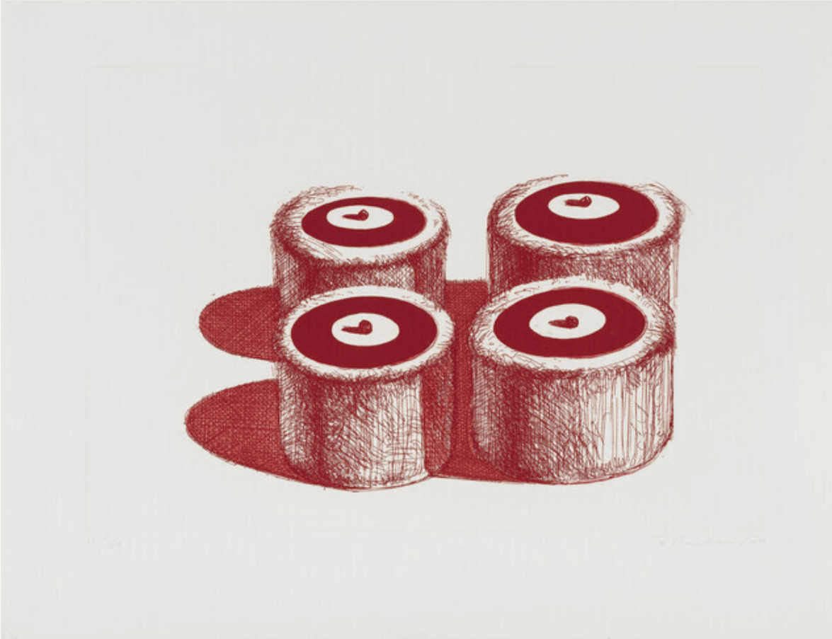 Wayne Thiebaud, Cherry Cakes, 1979