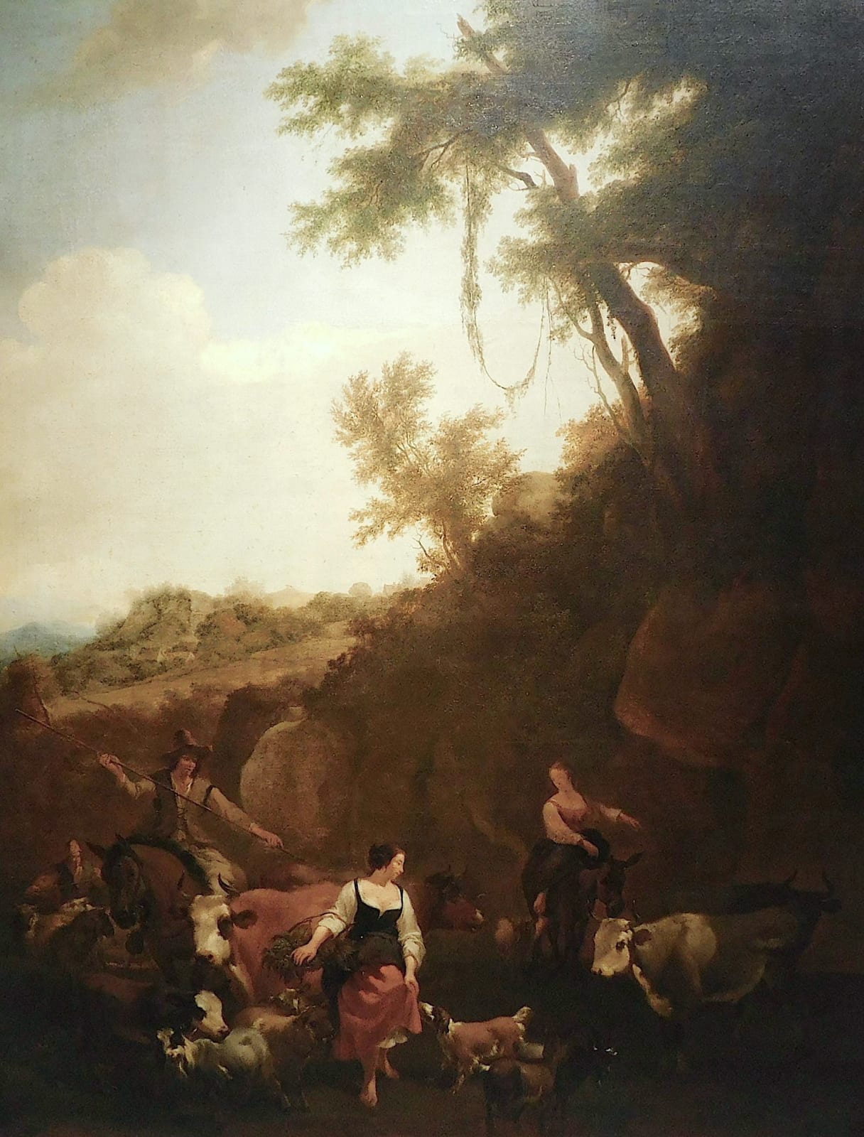 Nicolaes Pieterszoon Berchem, Shepherds and Cattle Fording a Stream
