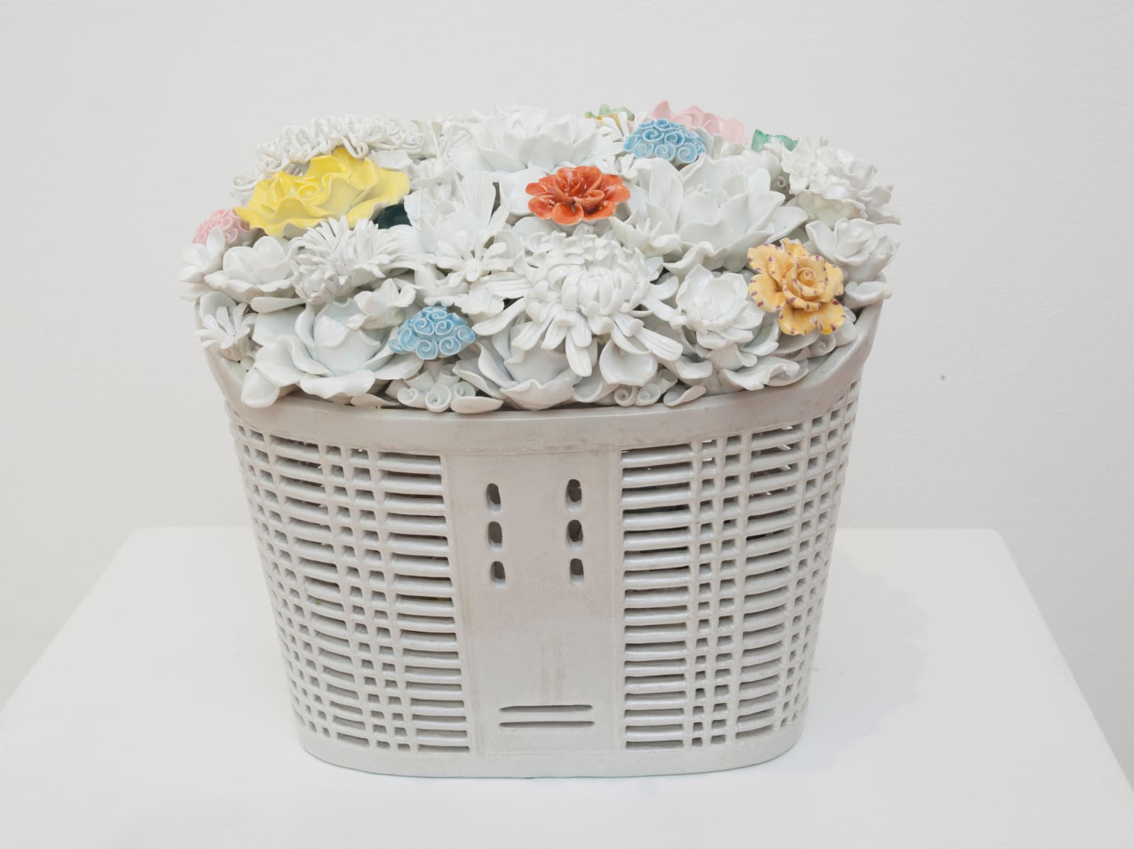 Ai Weiwei, Bicycle Basket with Flowers in Porcelain, 2014