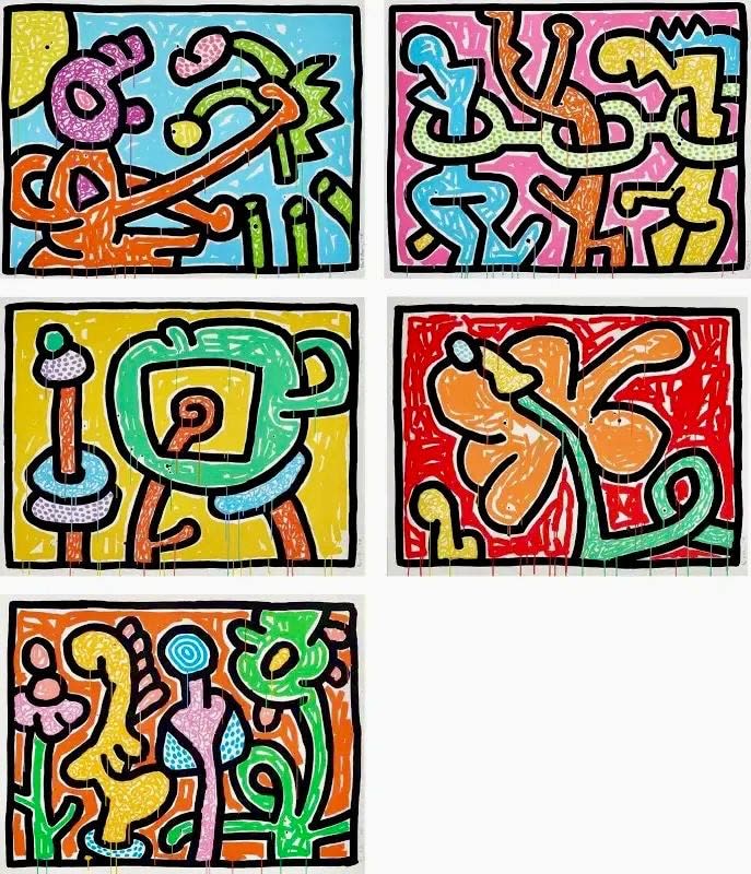 Keith Haring, Flower Suite, 1990