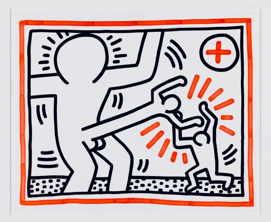Keith Haring, Untitled (Cockfight), 1985