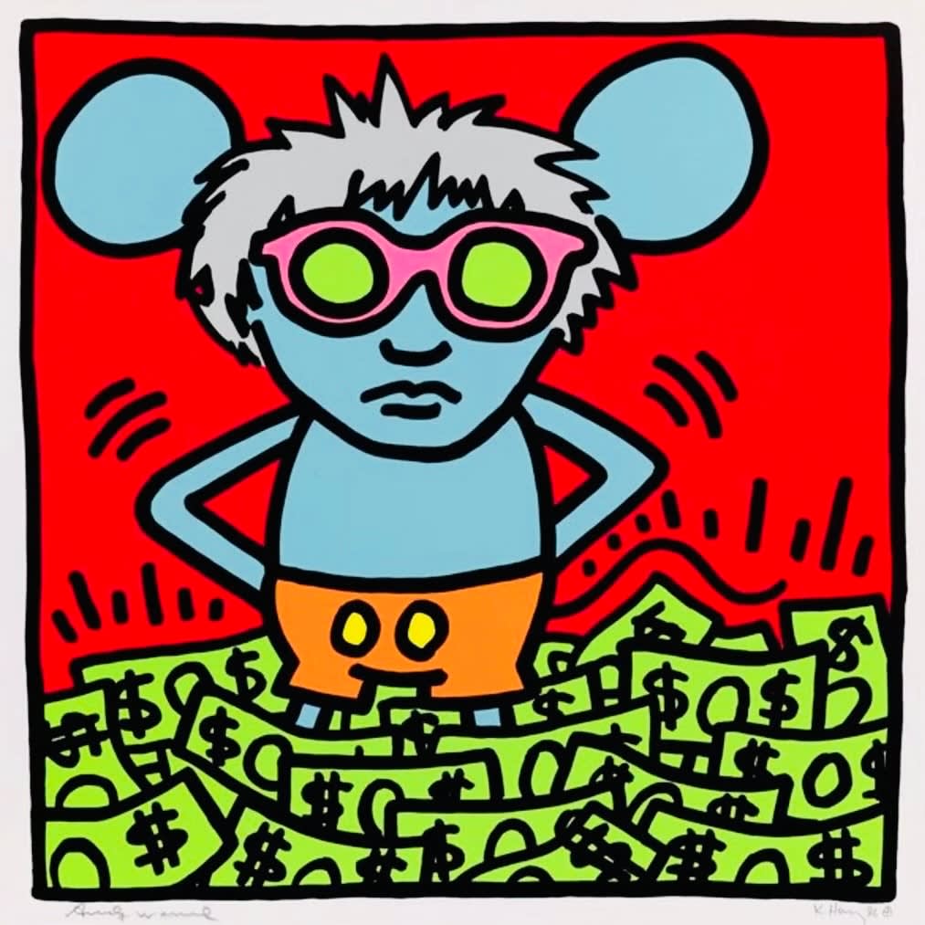 Keith Haring, Andy Mouse (Plate 1), 1986
