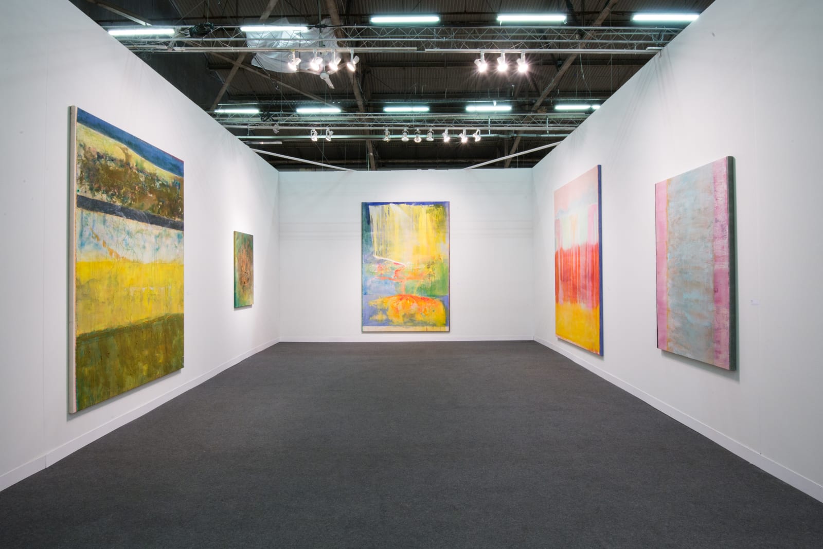 Frank Bowling, Installation view, Hales Gallery at The Armory Show, 2016 