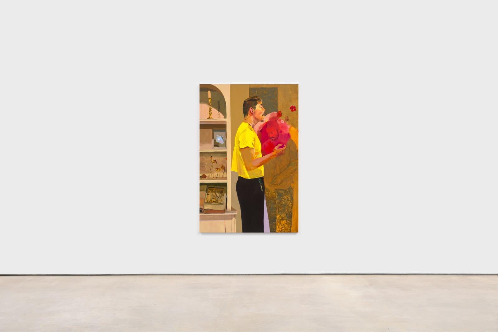 Anthony Cudahy, Odd kind of sympathy (unlit candle, clouded mirror, pressed flowers, Acteon punished for looking), 2024